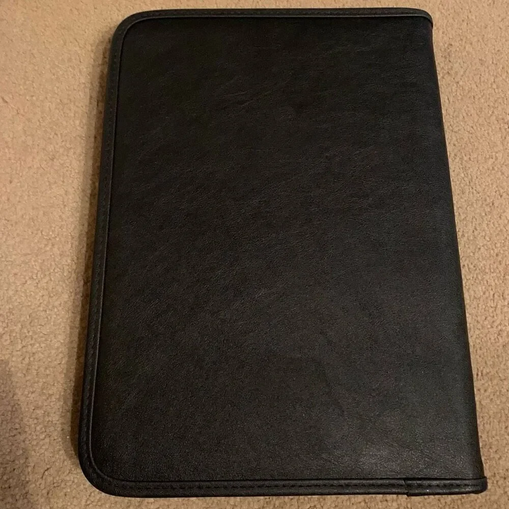 WV Surface Mine Drainage Task Force Black Faux Leather Leeds Zip Portfolio